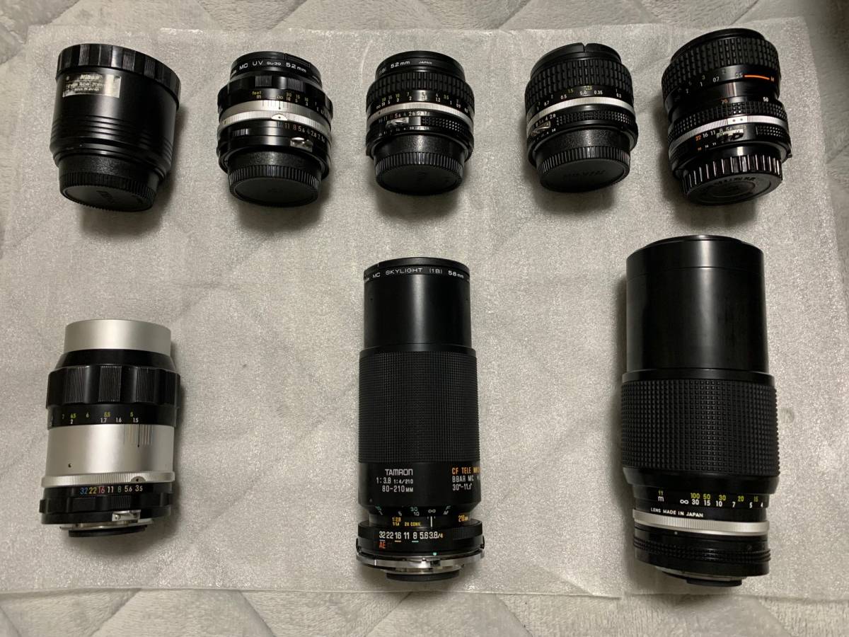 Nikon 一眼レフ フィルムカメラ レンズ4本 ケース付き 全てまとめて 