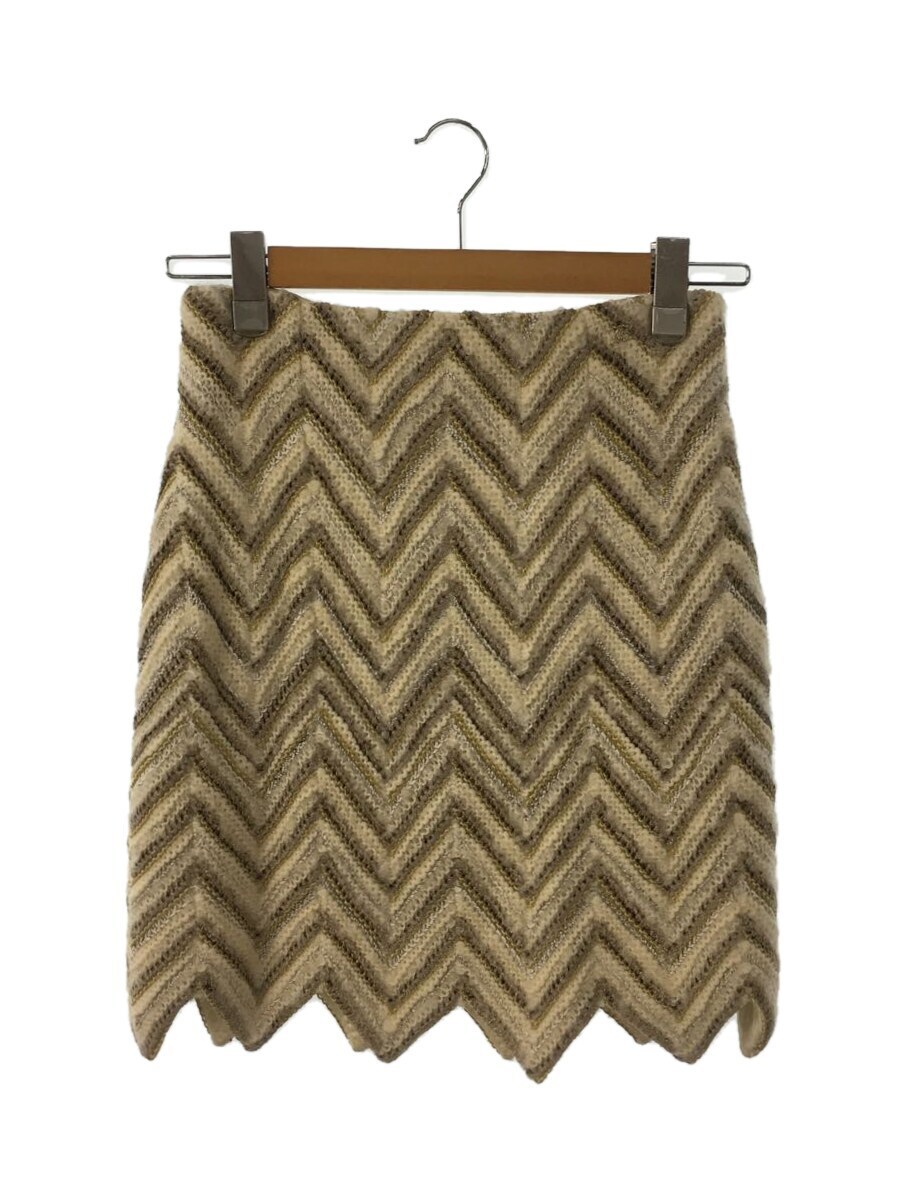 CHANEL◆ウールモヘア混ミニスカート/36/ウール/CRM/ココマーク/P59359V44837