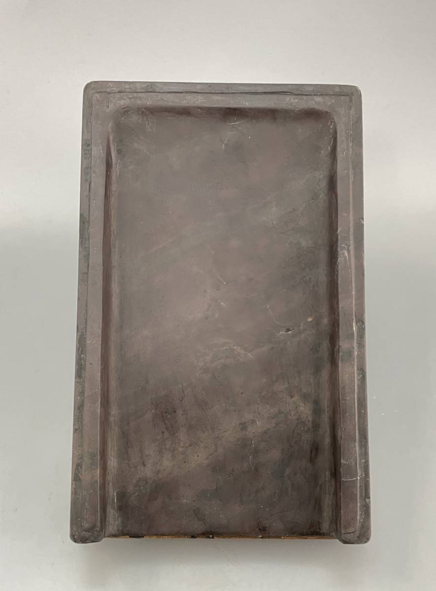 古硯 箱付き 書道先生実用品【検索：硯石 文房四宝 書道 古玩 古端渓 老