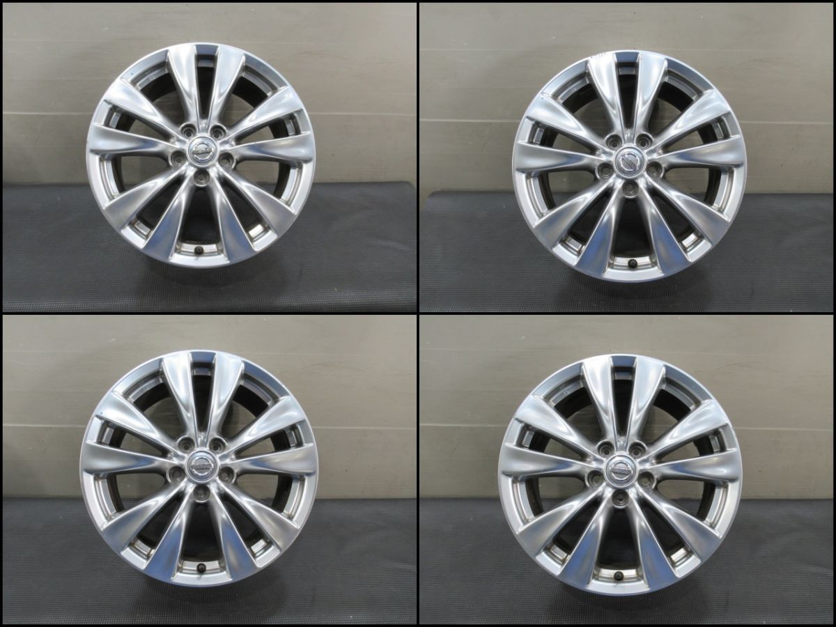 37385(A-1)　Y51　フーガ　純正アルミホイール　18インチ　18X8J　OFFSET+43　5H/114.3　ハブ径66　4本