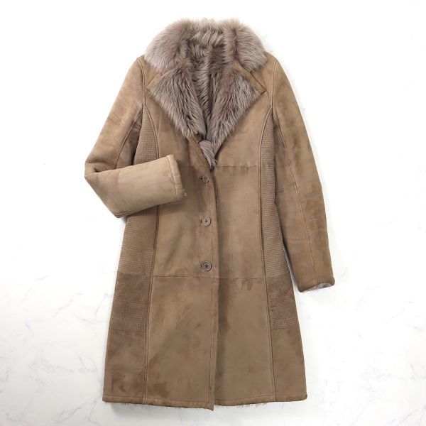 1円〜 ロエベ LOEWE 3-YD024 ラムレザー ムートンファー コート 