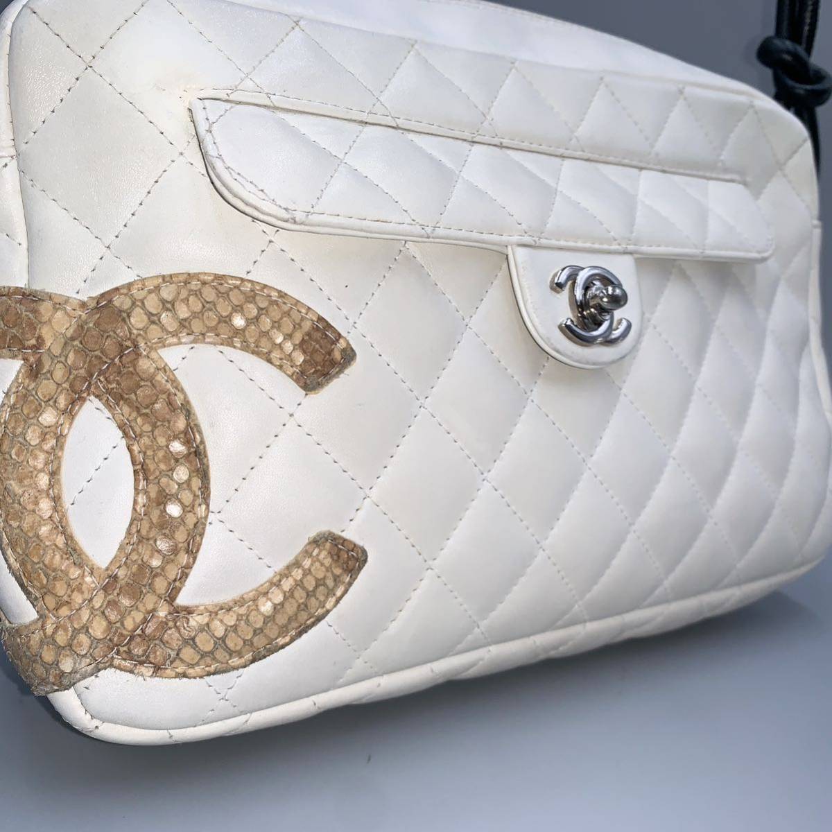 1円《激レア・極美品》CHANEL シャネル カンボンライン パイソン 