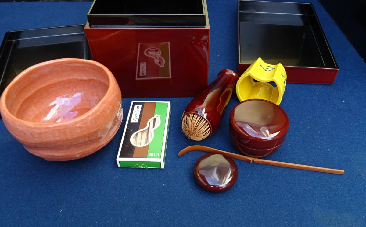 美品です。茶道・茶道具 春慶塗り 茶箱セット 茶道具 茶箱 - 飛騨春慶茶