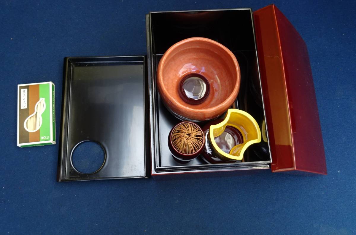美品です。茶道・茶道具 春慶塗り 茶箱セット 茶道具 茶箱 - 飛騨春慶茶
