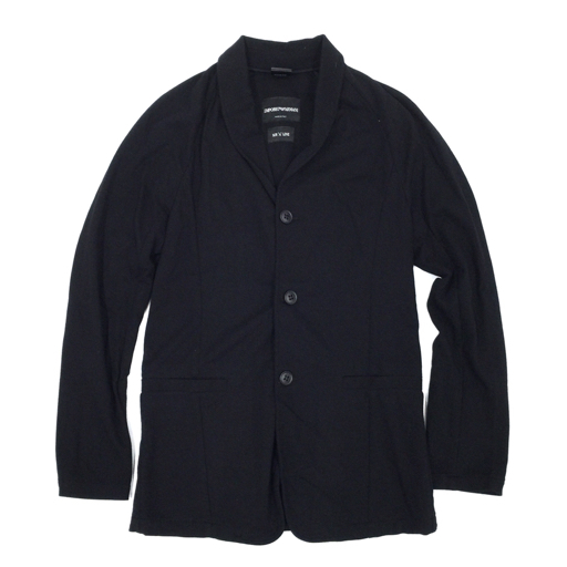 エンポリオアルマーニ サイズ 46 MR"A"LINE ジャケット ナイロン混 ストレッチ ブラック系 黒系 メンズ フォーマル