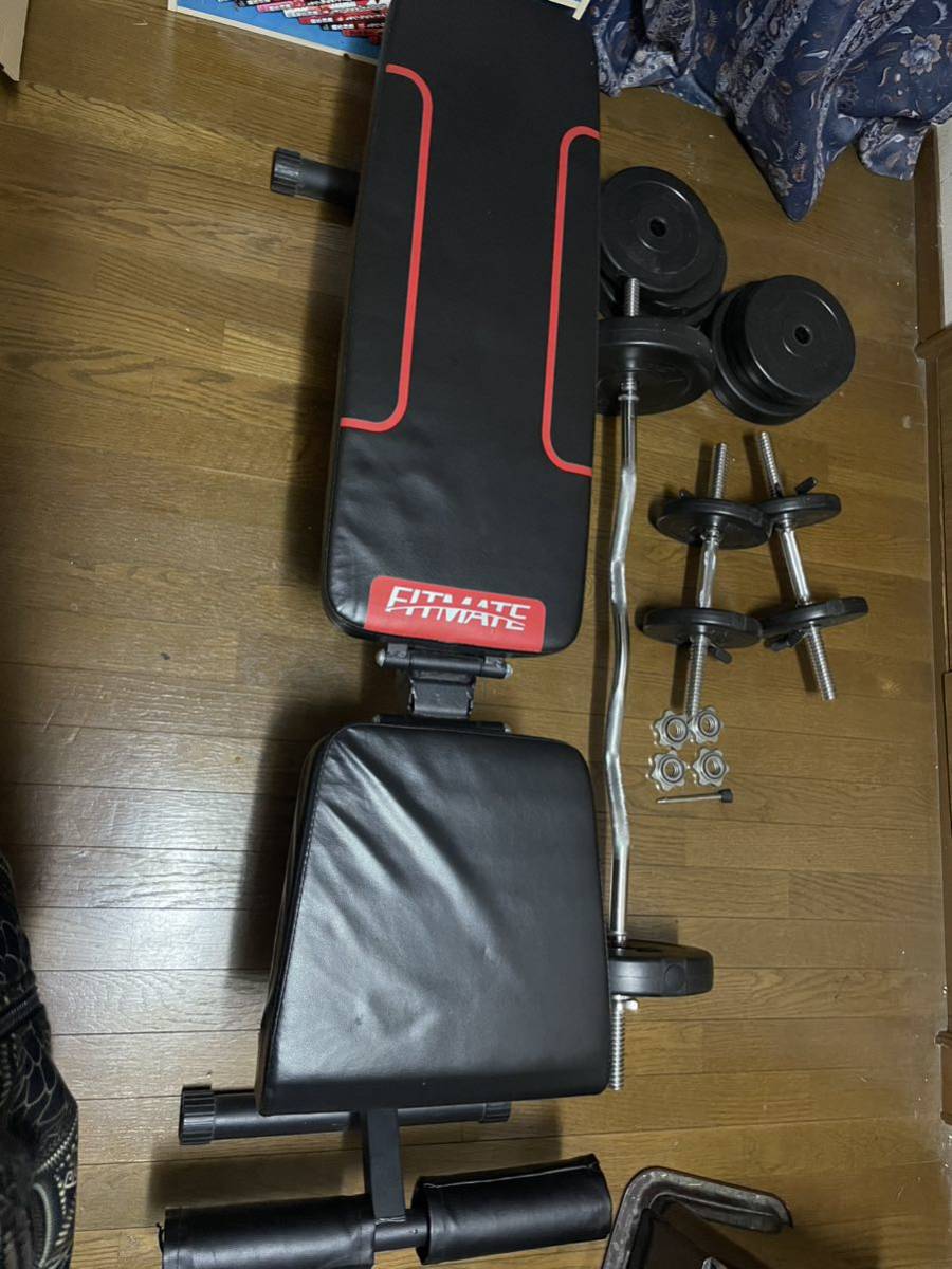 トレーニングセット！引取り限定 トレーニング用品セット インクラインベンチ デクライン 引き取り限定