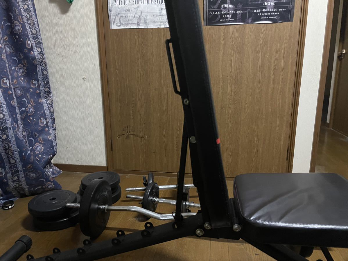 【引き取り限定】トレーニングベンチ　フルセット トレーニング用品セット インクラインベンチ デクライン 引き取り限定