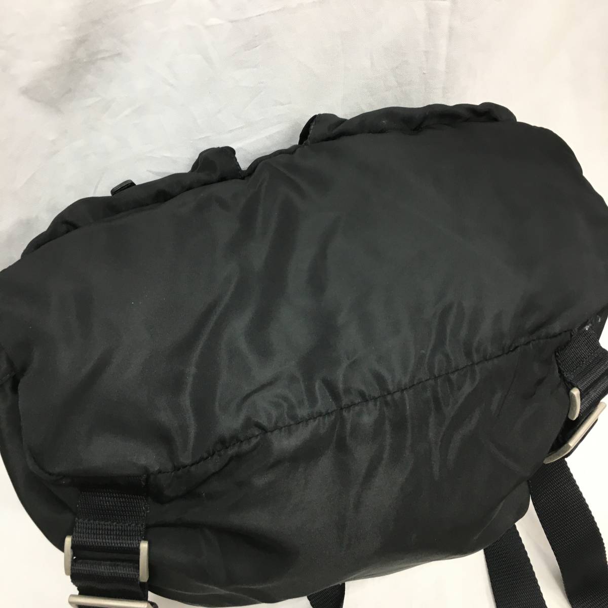 1円～】中古 PRADA プラダ ナイロン リュックサック 巾着型 ブラック 