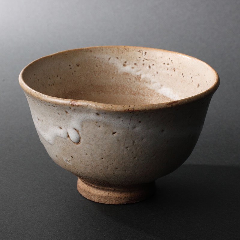茶道具 古志野 茶碗 古美術(A808) 委託HK◇時代 志野茶碗 銘「黄雪」 (志野 美濃 古志野 茶碗 茶道具