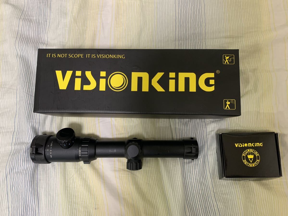 VisionKing 1.25-5×26 ライフルスコープ ビジョンキング CQB ハニカムサンシェード付き