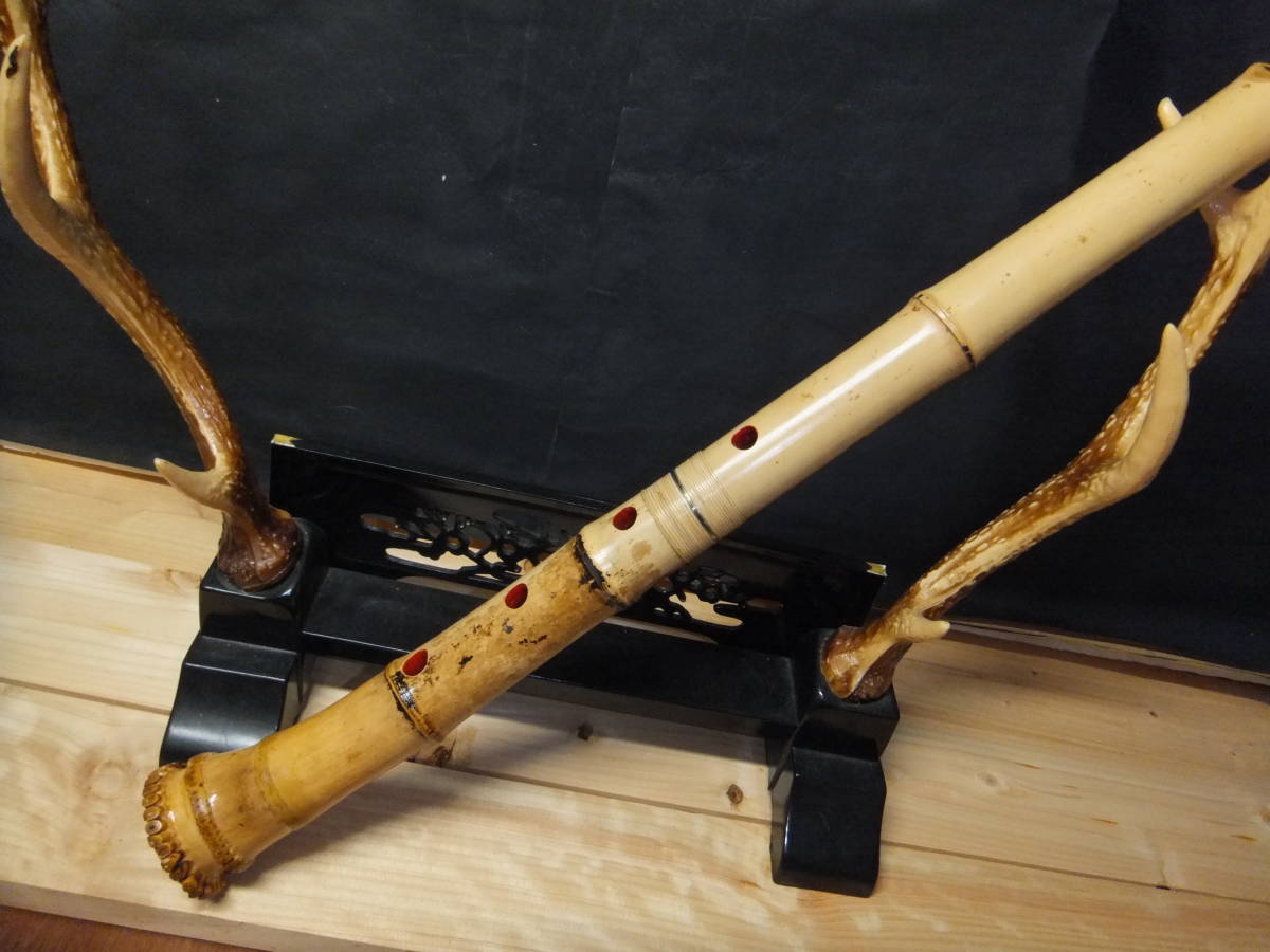 都山流1尺８寸在銘尺八２印 都山流 1尺8寸 大真銘2印管