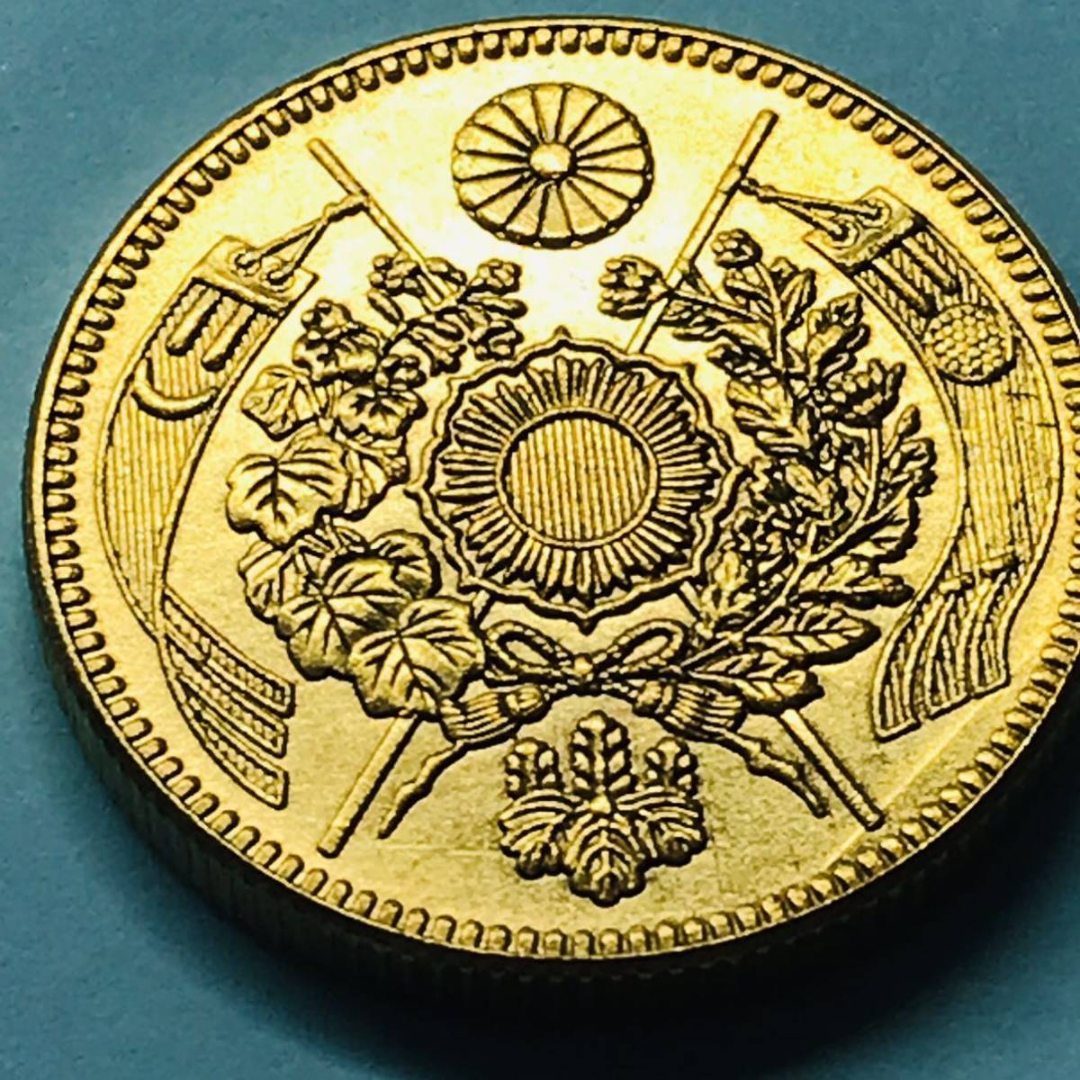 古銭 金貨 新5円金貨　五圓 明治21年 小型金貨 古銭 貴重 量目 7.95g
