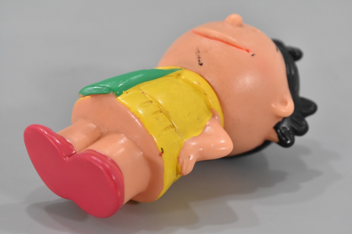 当時物 初期型 サザエさん ソフビ 貯金箱 高さ10cm 1960年代 手塗り