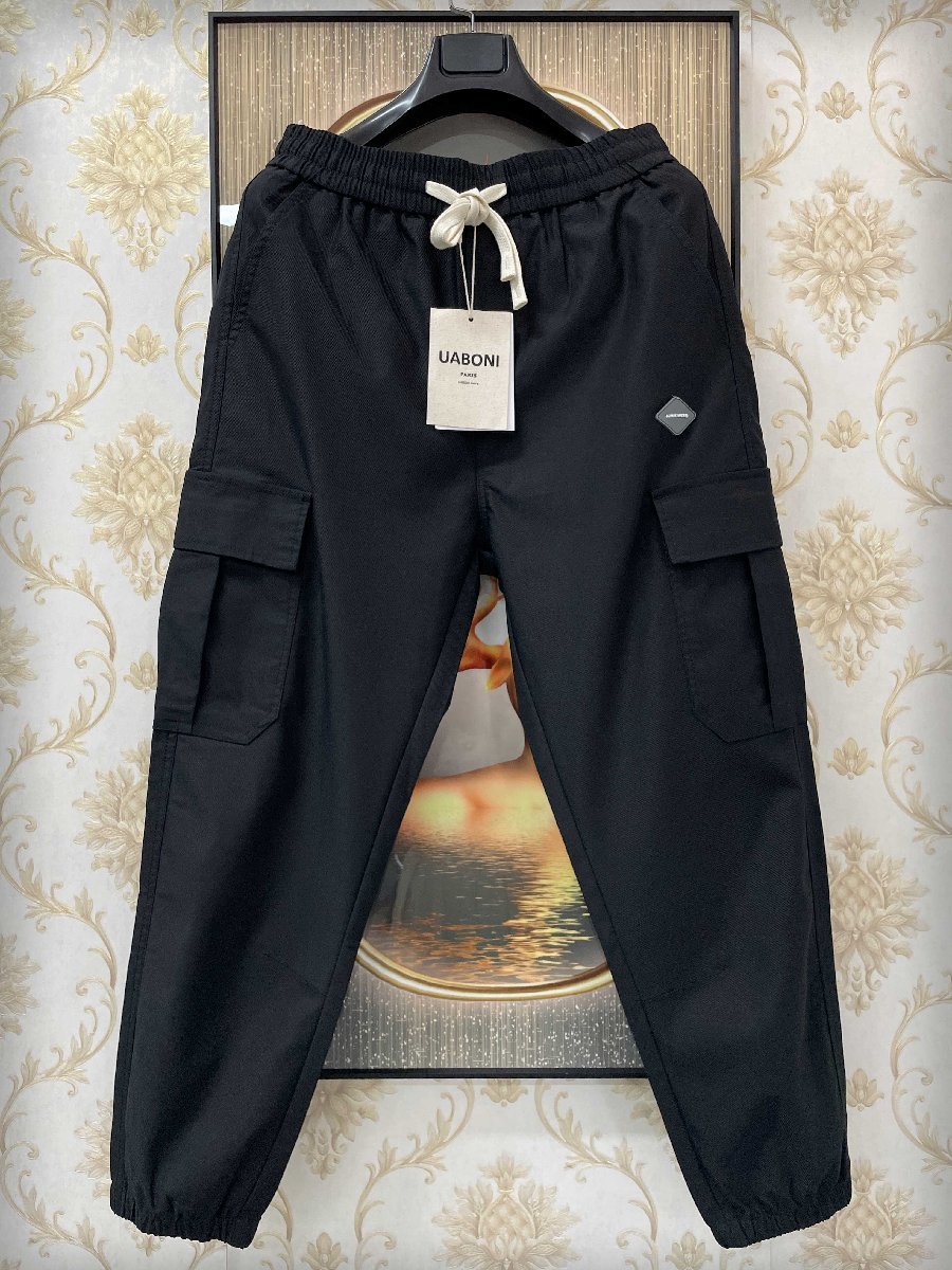最高級EU製＆定価4万◆UABONI*Paris*スウェットパンツ*ユアボニ*パリ発◆上質 薄手 頑丈 ズボン カーゴパンツ チノパン カジュアル M/46