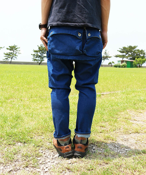 ▽完売 natal design G55 サルエルフラップ デニム W34 natal