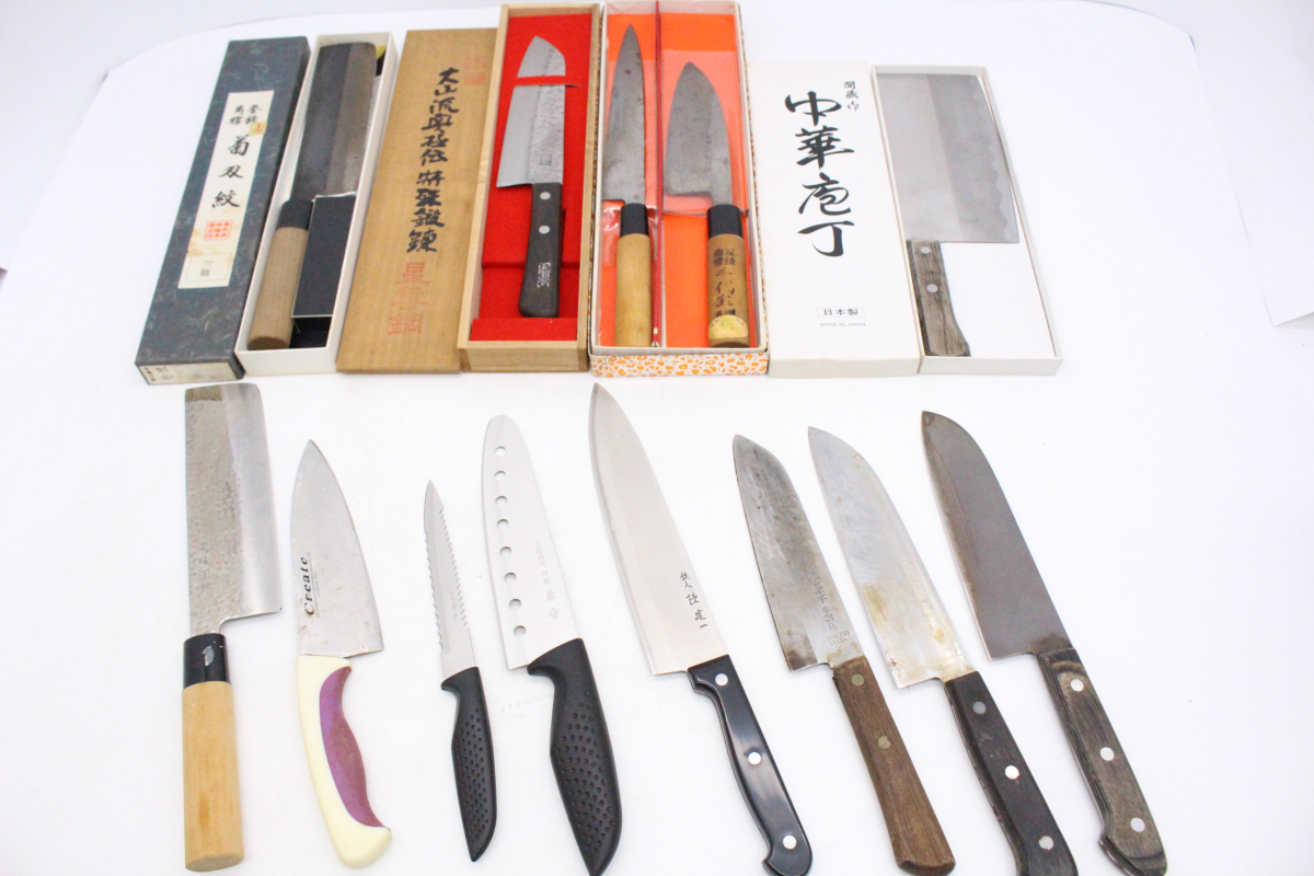 USED 【ト石】包丁まとめ 兼守/兼平/千代宝/雲水/克弘/関蔵/陳健一/J.A.