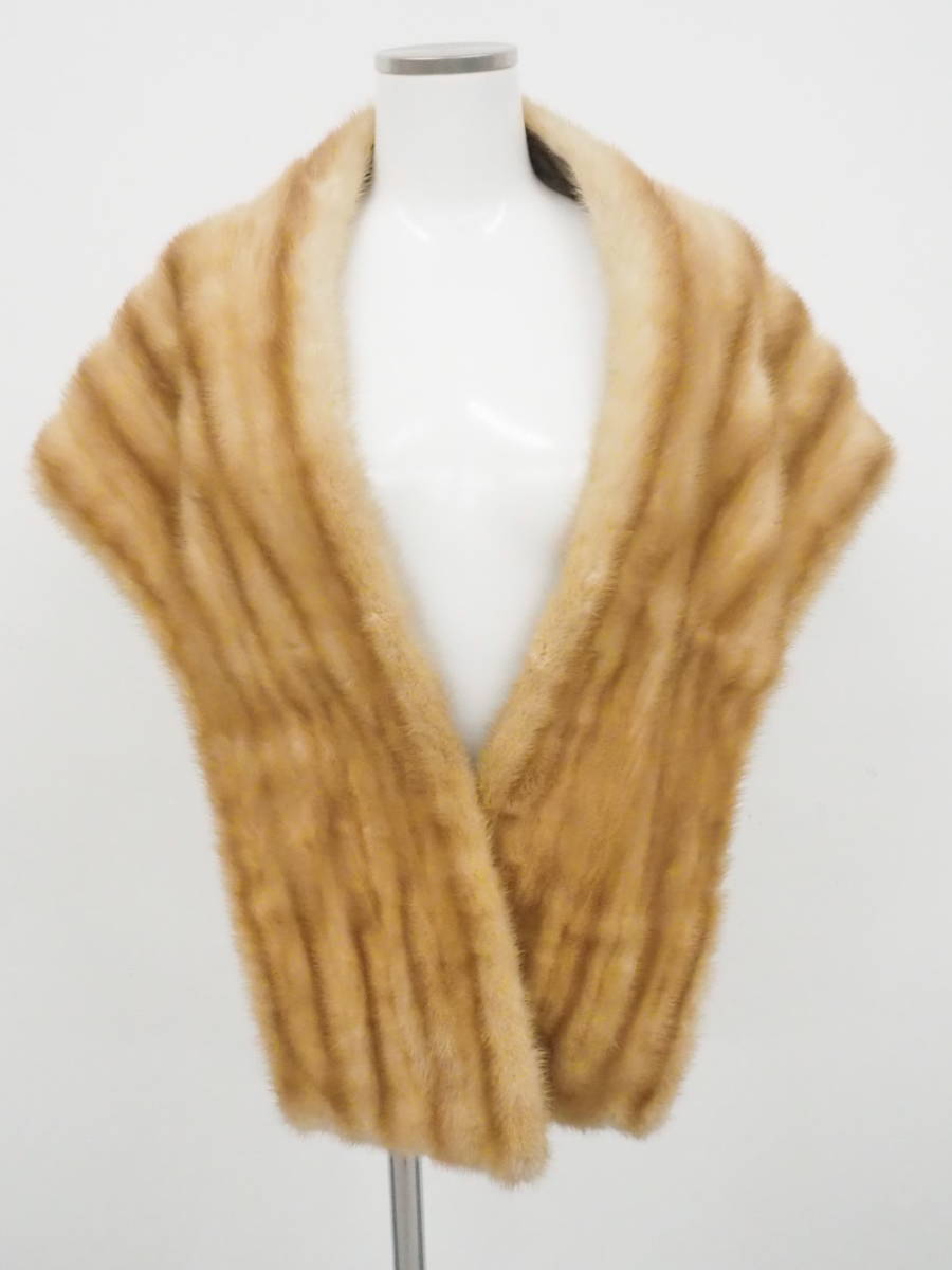 ■ゴールデンミンク■ショール■33㎝×152cm■