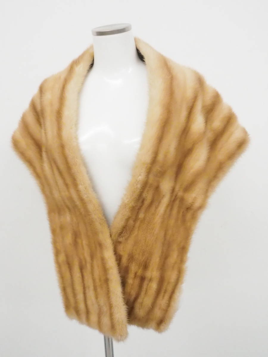■ゴールデンミンク■ショール■33㎝×152cm■