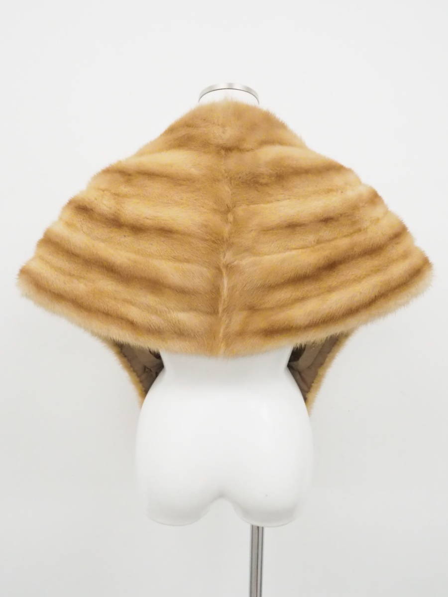 ■ゴールデンミンク■ショール■33㎝×152cm■
