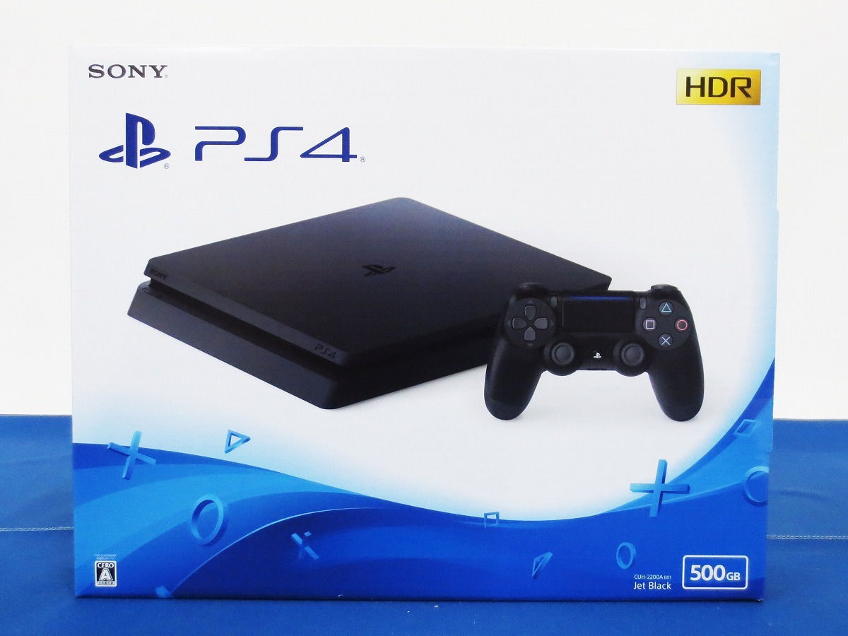 1円～★未使用☆SONY PS4本体≪1≫ CUH-2200AB01 HDD500GB ジェット・ブラック ※付属品完備※ (1911)