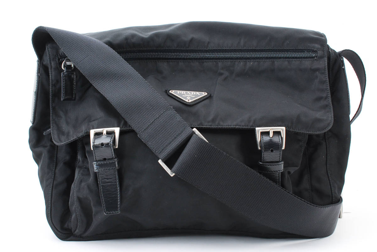 未使用級✨プラダスポーツ　メッセンジャーバッグ　ショルダー　ナイロン　黒 1円 PRADA プラダ テスート ナイロン ポコノ ショルダーバッグ 斜め