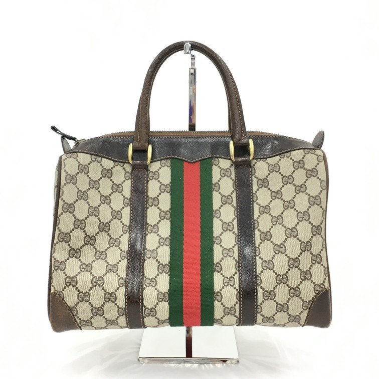 GUCCI オールドグッチ GGスプリーム シェリーライン ボストン