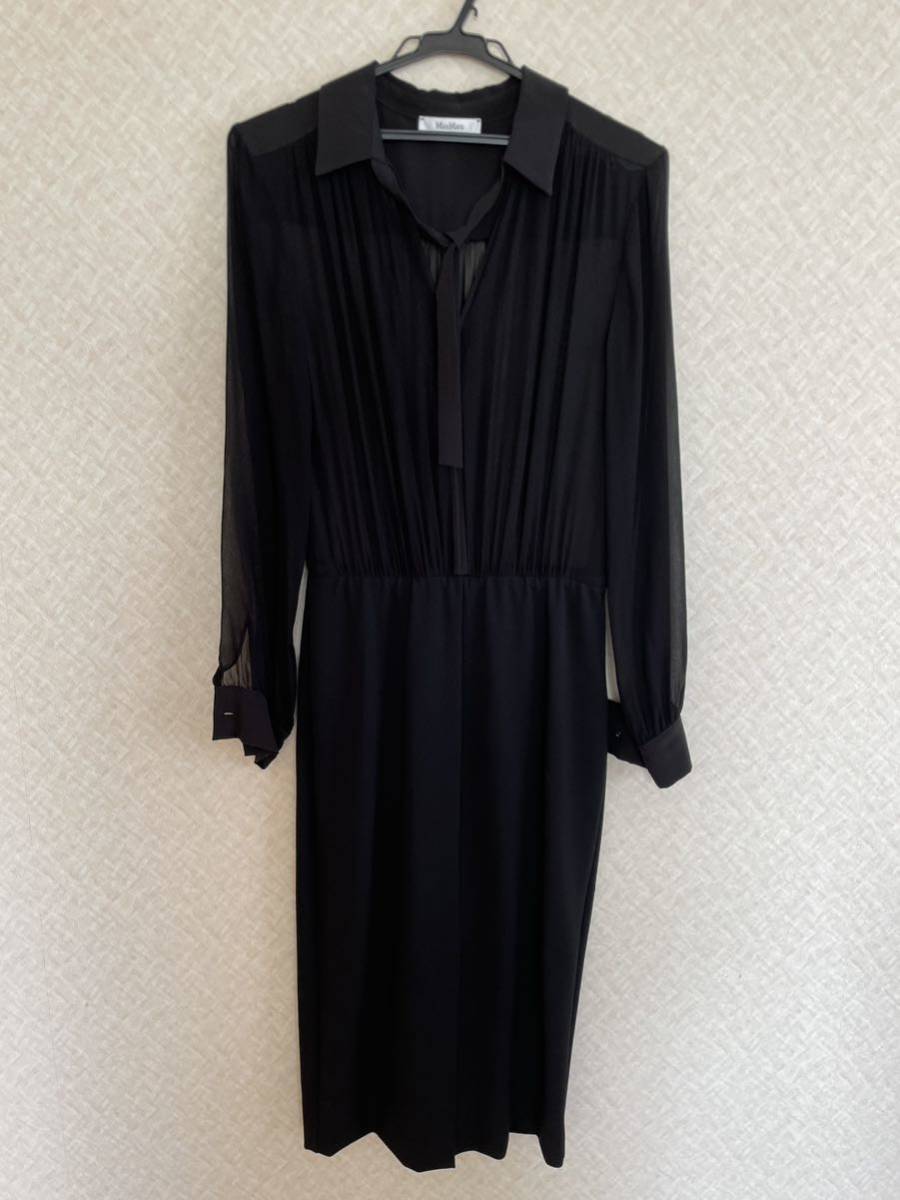 マックスマーラ(白タグ)フォーマルブラックワンピース