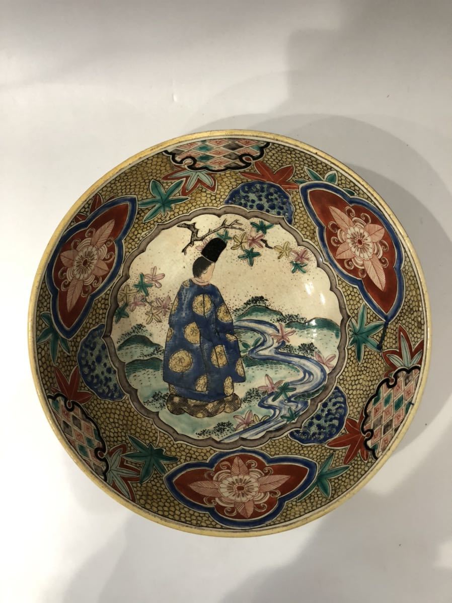 古九谷　九谷焼　菓子鉢　色絵　華の図　柿右衛門　１客 古九谷 九谷焼 菓子鉢 色絵 華の図 柿右衛門 1客 古九谷 九谷焼 菓子