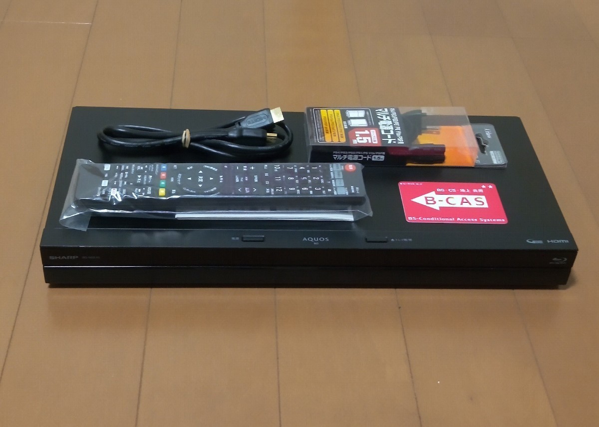 シャープAQUOSブルーレイレコーダー　BD-NS510 2017年製　動作良好品