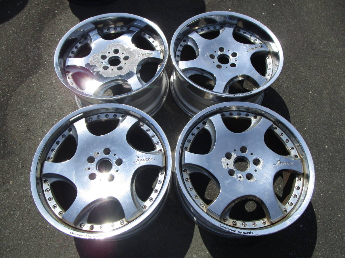 【1497】深リム ウェッズ クレンツェ バズレイヤ 19インチ 8.5J +44 / 9.5J +40 PCD114.3 4本