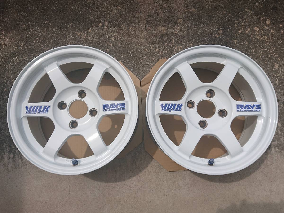 廃盤 レイズ ボルクレーシング TE37C 14インチ 6.5J＋28 PCD100 2 