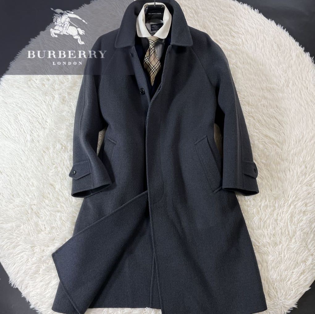 定価18万●未使用級BURBERRY ●繊維の宝石!!高級アンゴラ使用 ステンカラーコート【究極の肌触り!!】●メンズ　バーバリー　コート　175/L