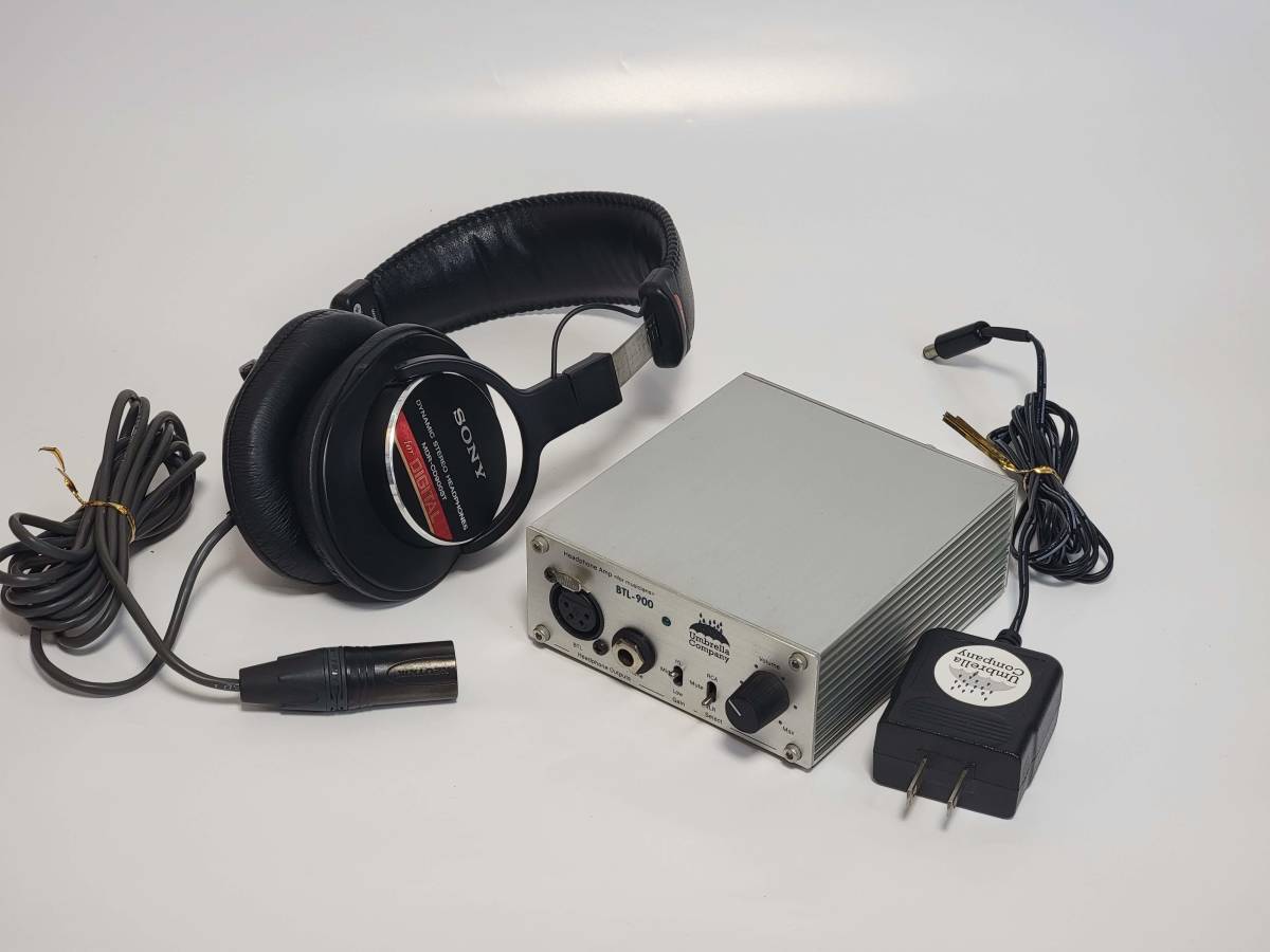 １円スタート！【中古美品】Umbrella Company BTL-900 SONY MDR-CD900ST BTL-MOD セット　ヘッドホンアンプ　モニターヘッドホン