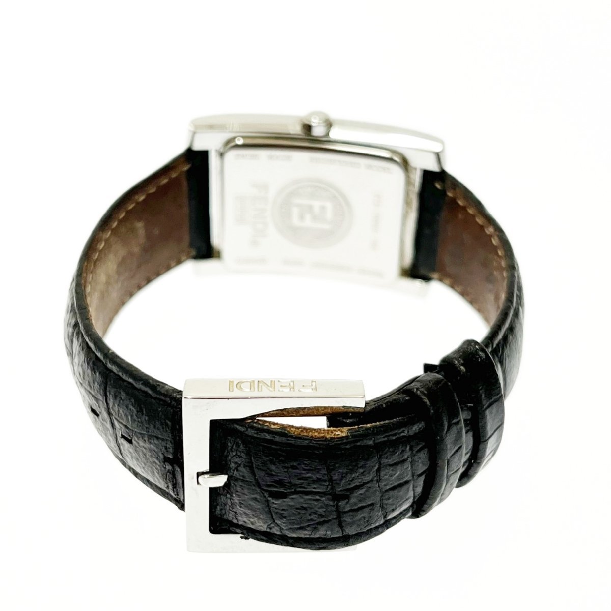 1円スタート】FENDI フェンディ 7000G オロロジ SS×革ベルト スクエア