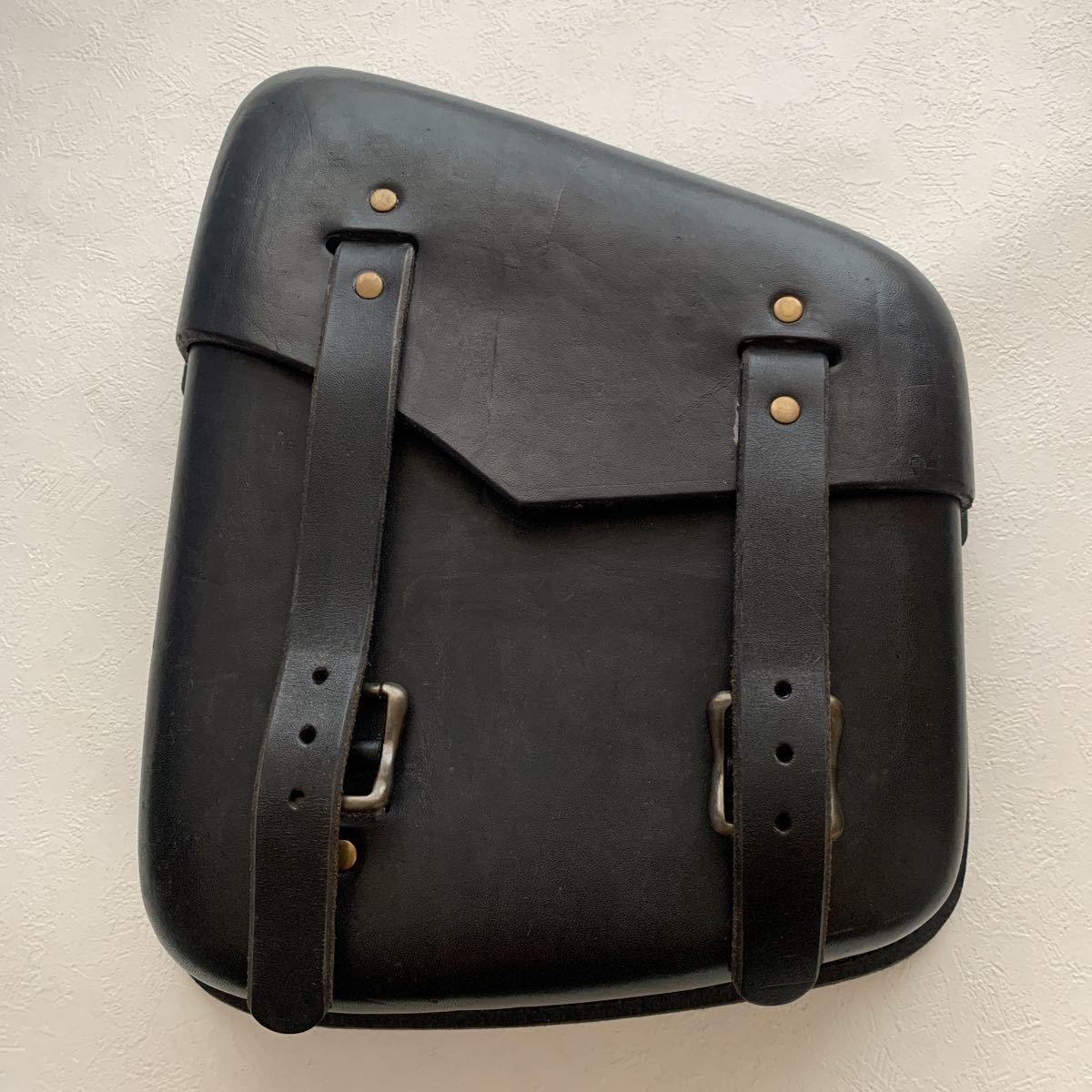 サイドバッグ サドルバック ハーレーダビッドソン リジット ソフテイル　極厚本革