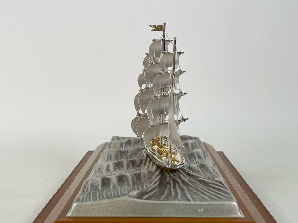 関武比古作 TAKEHIKO 帆前船 SILVER985 銀製 シルバー ガラスケース
