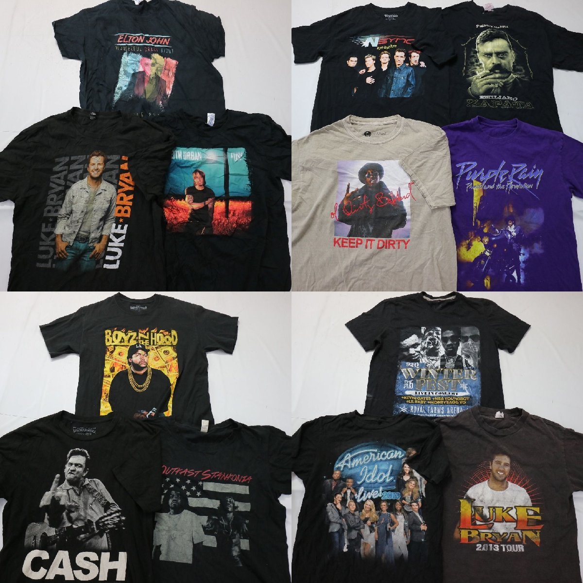 ◎音楽系半袖Tシャツ set ロゴ　人物系 他 (メンズM) 13枚セット まとめ売り 古着卸 1円スタート 最落なし MN3418
