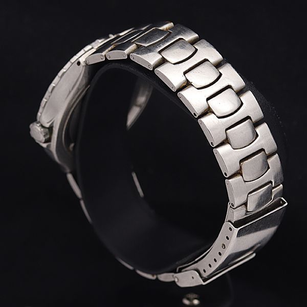 1円 オメガ QZ シーマスター プロフェッショナル200M 黒文字盤 デイト ラウンド メンズ腕時計 0025300 NKG