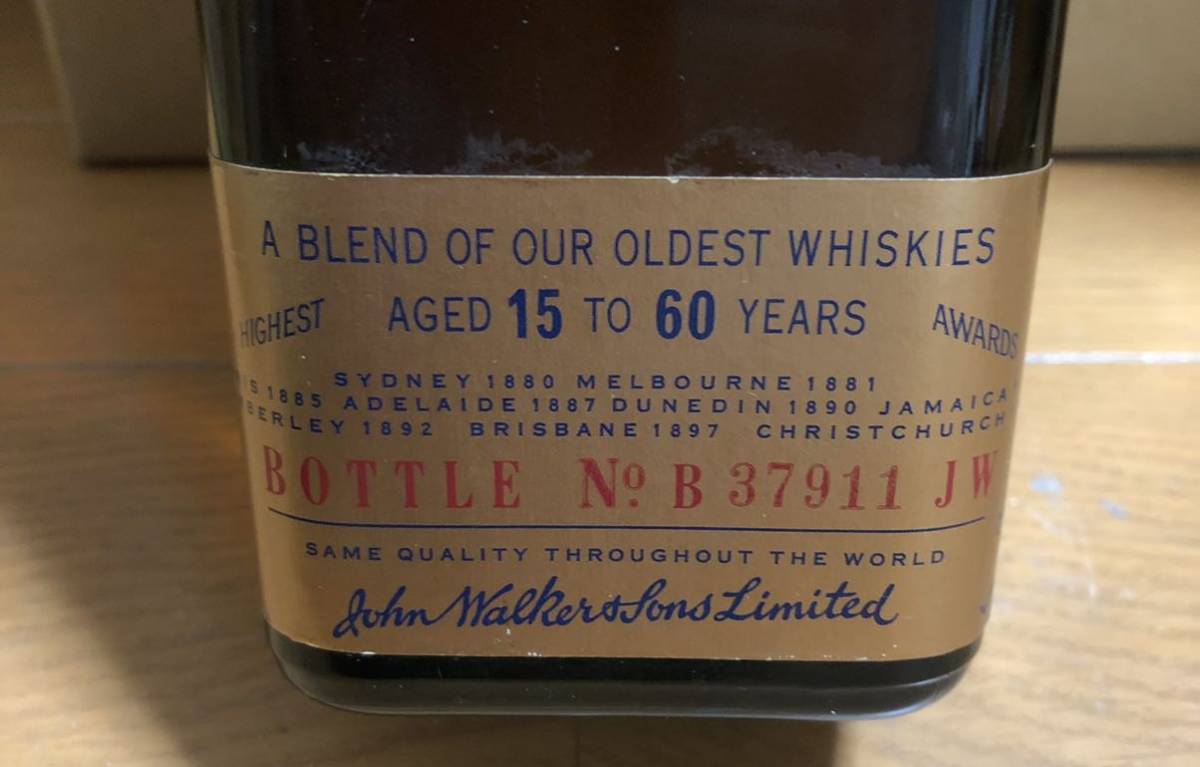John Walker's Oldest AGED15TO60YEARS SCOTCH WHISKY 43度 750ml