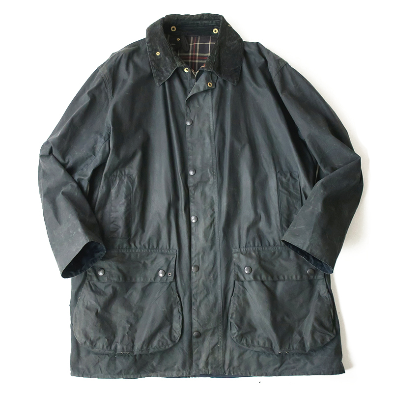 90s Barbour バブアー BORDER オイルドジャケット ボーダー ネイビー