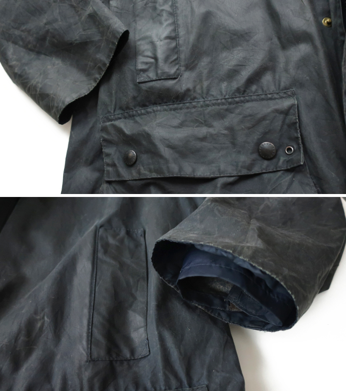 90s Barbour バブアー BORDER オイルドジャケット ボーダー ネイビー