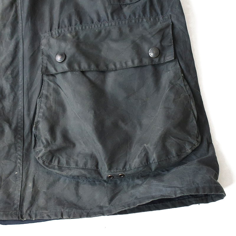 90s Barbour バブアー BORDER オイルドジャケット ボーダー ネイビー
