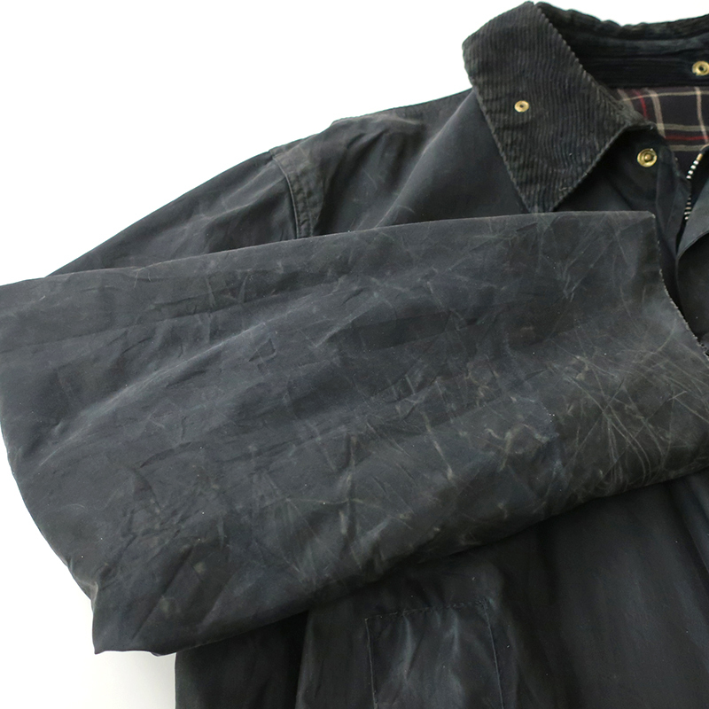 90s Barbour バブアー BORDER オイルドジャケット ボーダー ネイビー