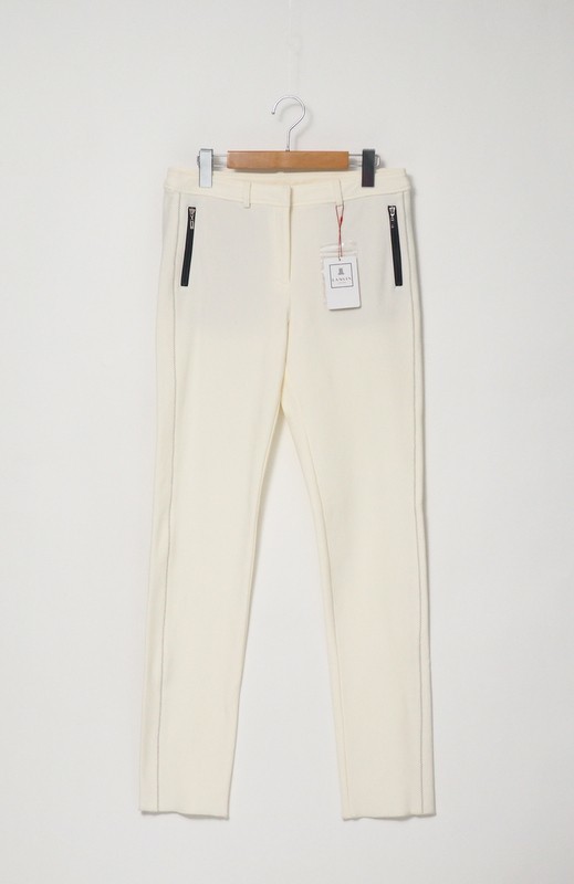 GN3606△*定価￥2.8万*LANVIN SPORT ランバンスポーツ*テーパード*ゴルフウェア*ストレッチパンツ*ボトムス*アイボリー系*Size40