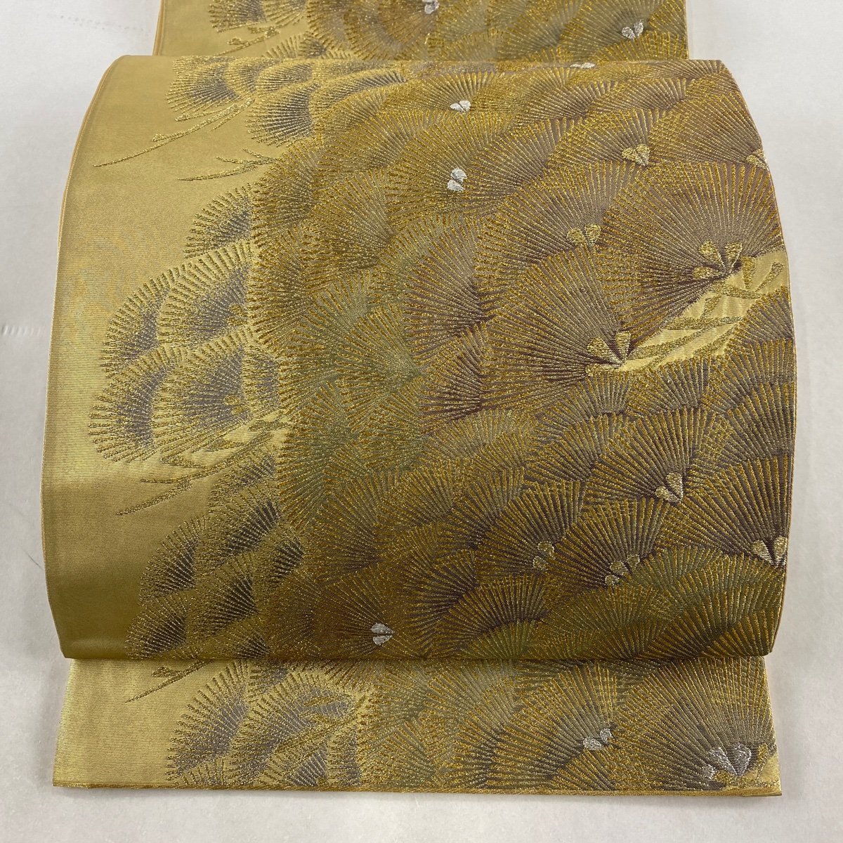 袋帯 美品 秀品 若松 金銀糸 抹茶色 六通 正絹 【中古】 | ME-CFS.NET