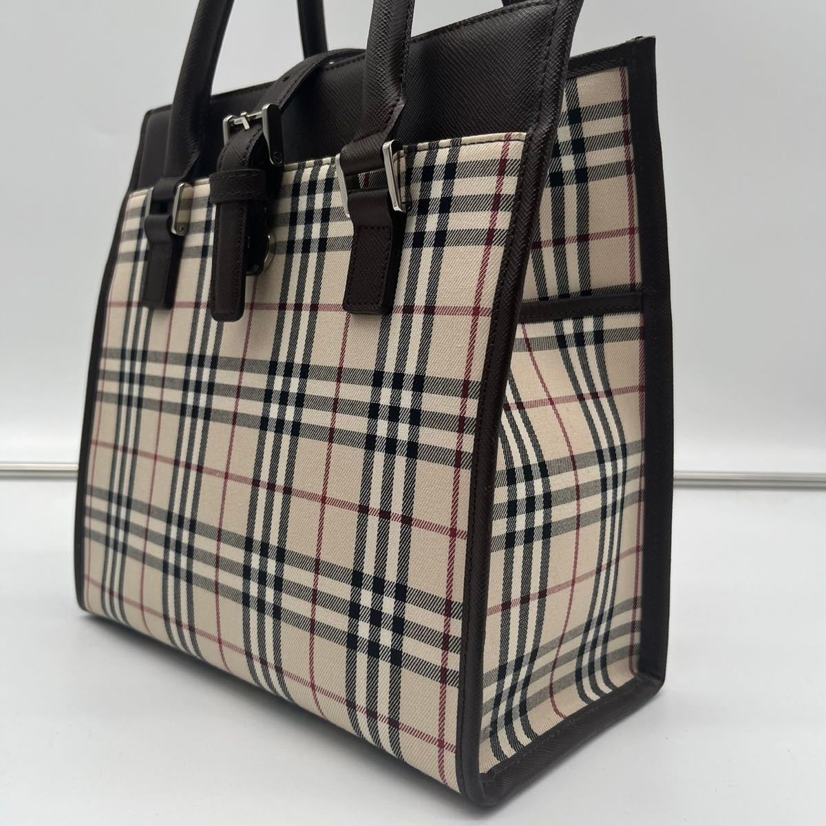 未使用保管品 BURBERRY バーバリー ハンドバッグ トートバッグ ノバ 