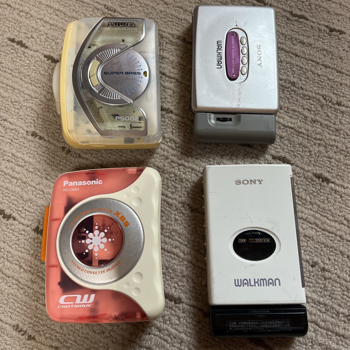 SONY カセットウォークマン アイワ パナソニック ジャンク品 4台セット