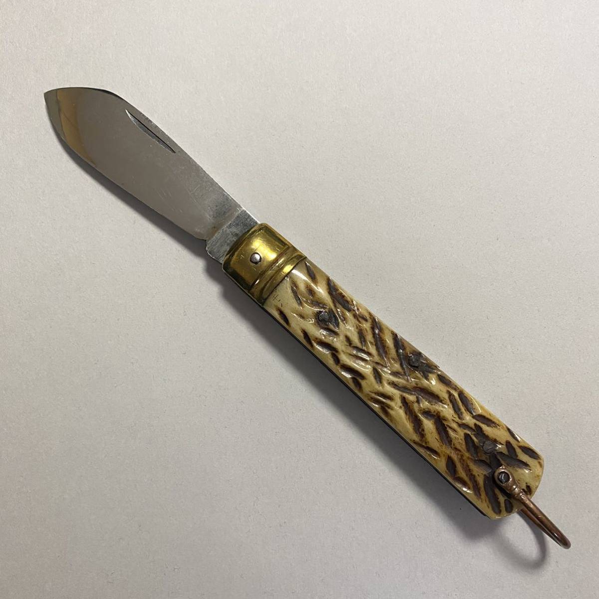 鹿角 電工ナイフ 折りたたみナイフ アンティーク(ナイフ)｜売買された  