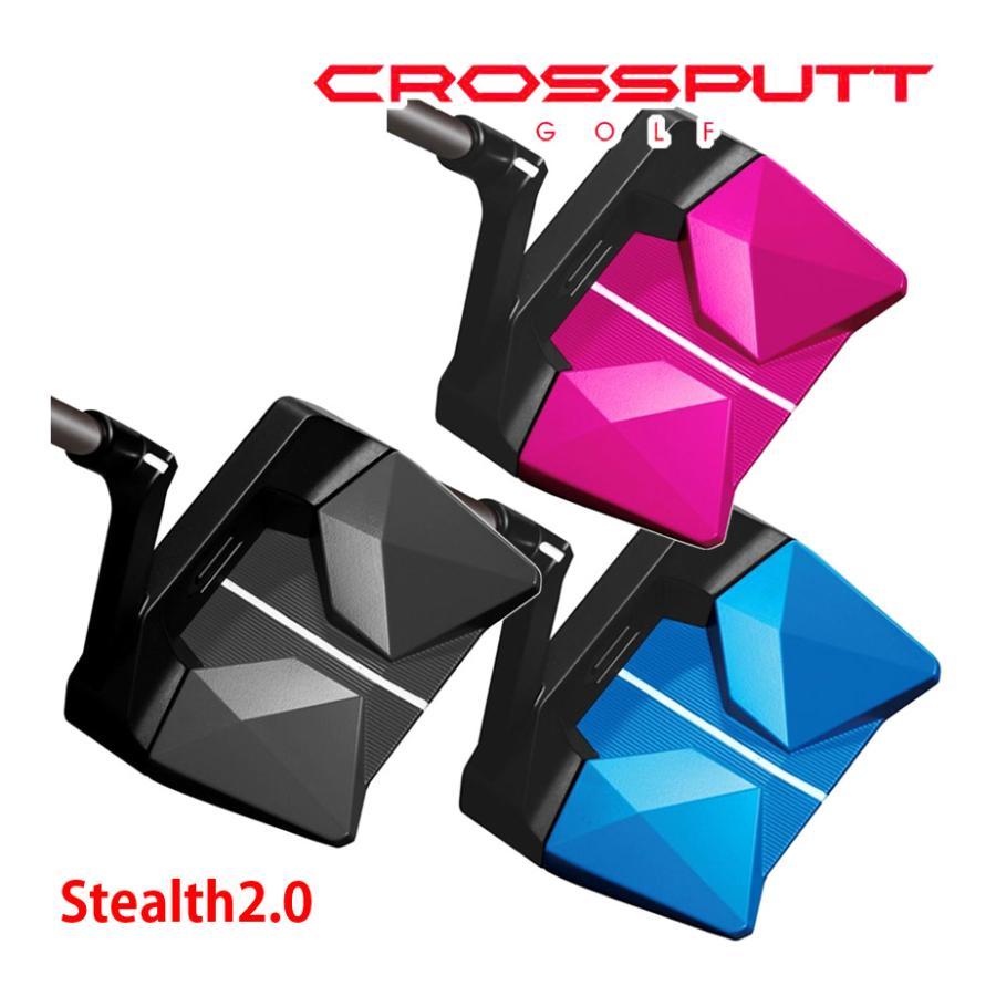 最新/ CROSSPUTT GOLF Stealth ステルス 2.0 メンズ/ブラック ピンク ブルー /33インチ34インチ /ムジーク製ガラスコーテイング施工済み1