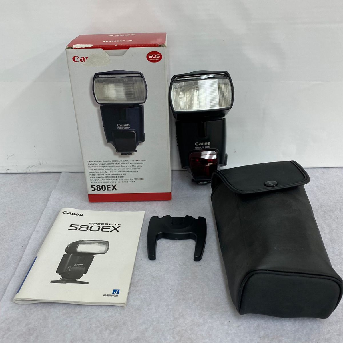 F309-O35-477 Canon キャノン SPEEDLITE 580EX スピードライト ストロボ フラッシュ ケース/箱/説明書付き ②